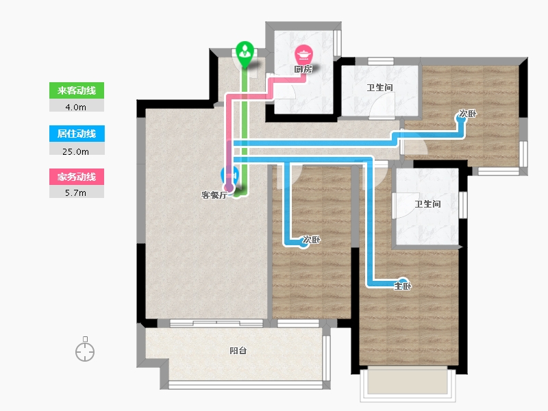 四川省-成都市-世茂璀璨天城-86.74-户型库-动静线