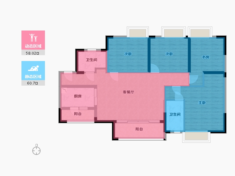 广东省-佛山市-保利同济府-106.02-户型库-动静分区