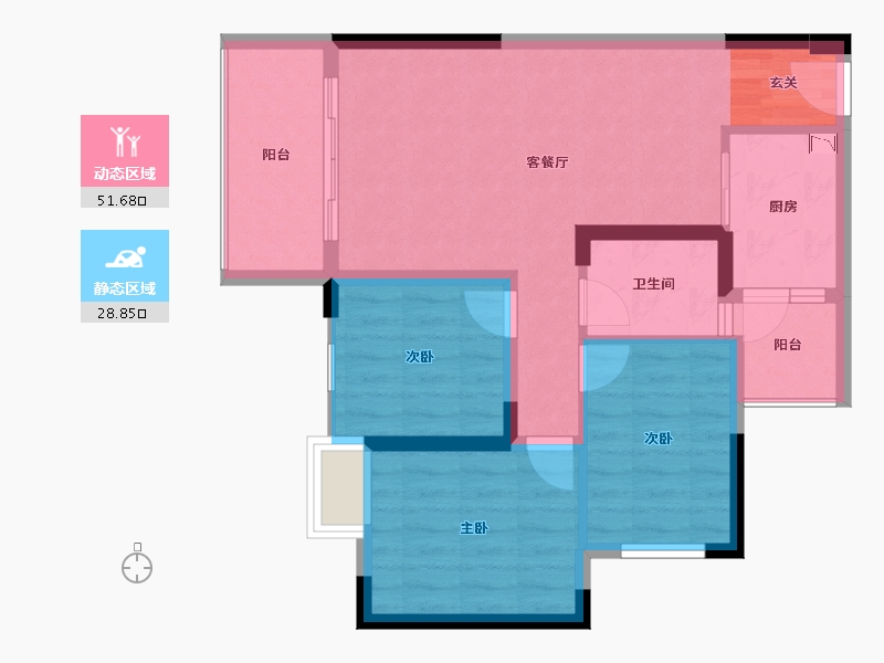 广西壮族自治区-桂林市-溪岸枫景-71.64-户型库-动静分区