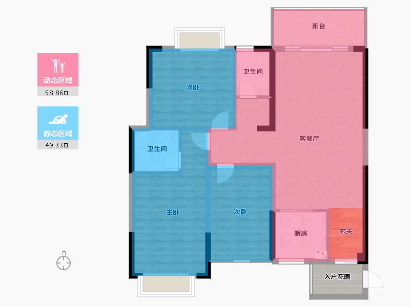 广西壮族自治区-桂林市-溪岸枫景-101.19-户型库-动静分区