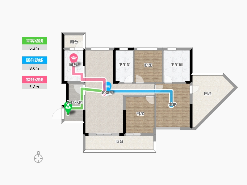 四川省-成都市-中德英伦世邦-118.37-户型库-动静线