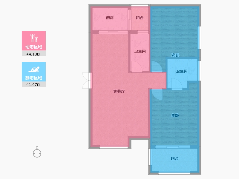 江西省-吉安市-鸿翔江誉-77.13-户型库-动静分区