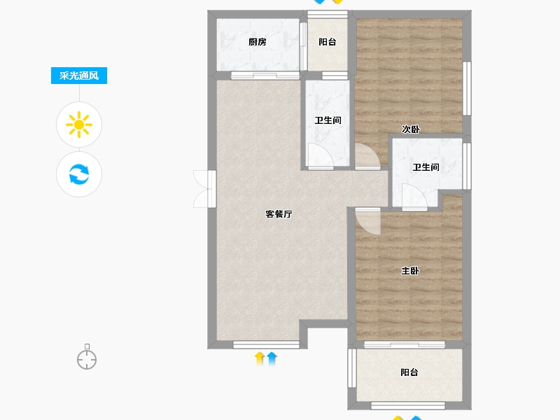 江西省-吉安市-鸿翔江誉-77.13-户型库-采光通风