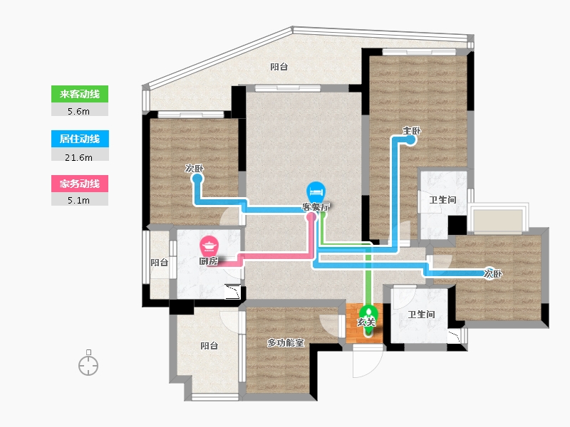 四川省-成都市-麓湖生态城•水晶溪岸-113.28-户型库-动静线