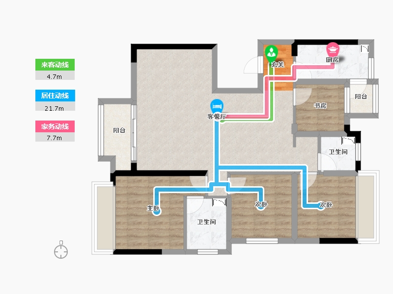 四川省-成都市-朗基香颂天府-88.13-户型库-动静线