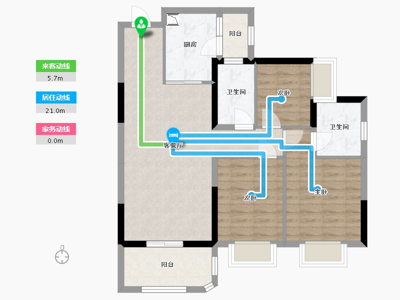 四川省-宜宾市-恒大名都-80.92-户型库-动静线