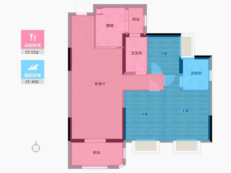 四川省-宜宾市-恒大名都-80.92-户型库-动静分区