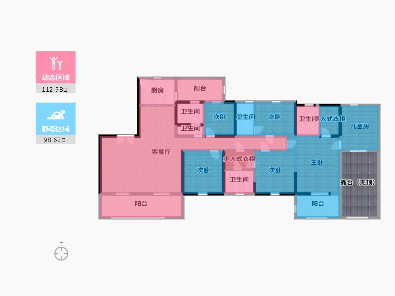 四川省-宜宾市-丽雅江宸-204.91-户型库-动静分区