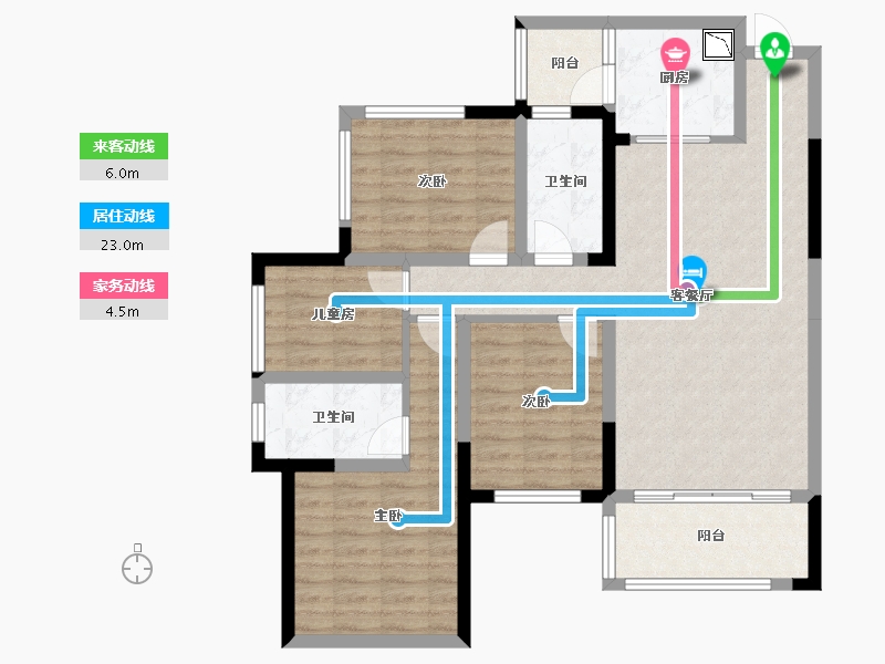 四川省-绵阳市-长虹天樾三期-98.61-户型库-动静线