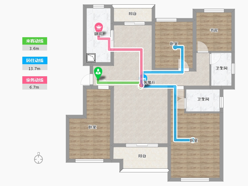 四川省-眉山市-保利仁里二期-109.34-户型库-动静线