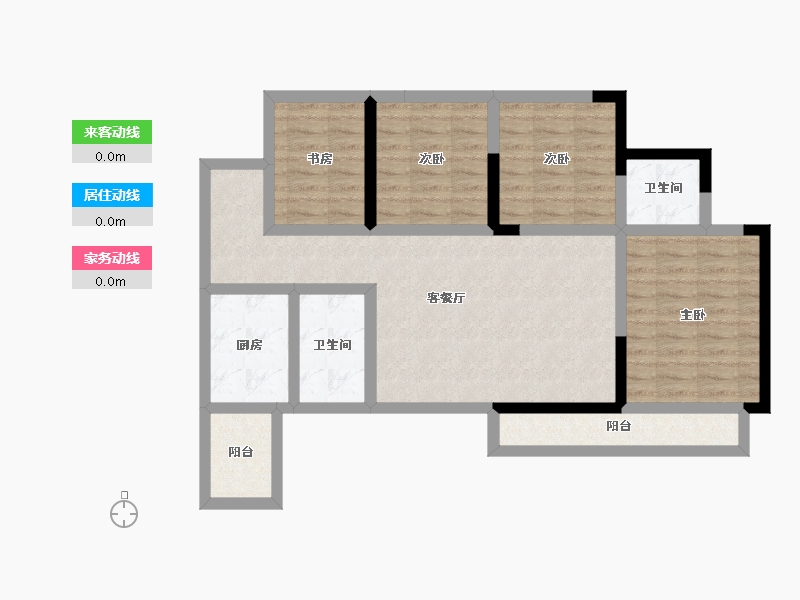 四川省-巴中市-成中江与城二期-84.75-户型库-动静线