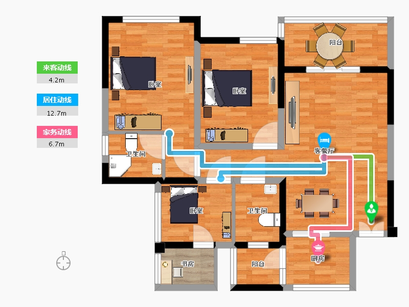 四川省-巴中市-成中江与城二期-88.29-户型库-动静线