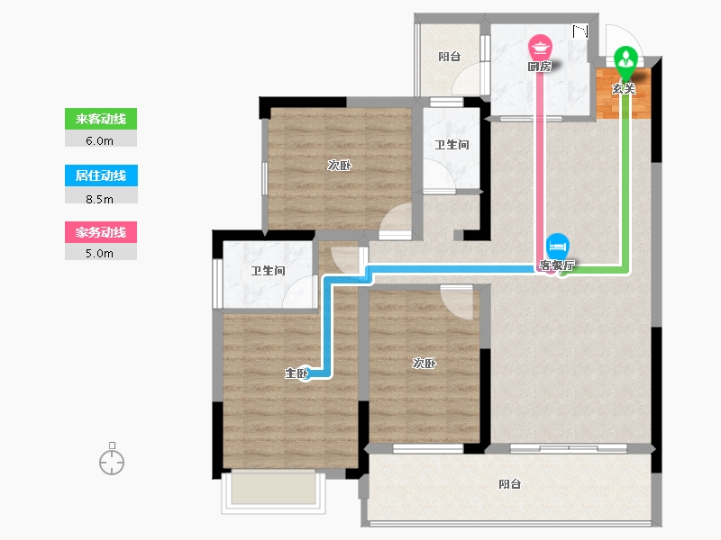 广西壮族自治区-桂林市-溪岸枫景-96.66-户型库-动静线