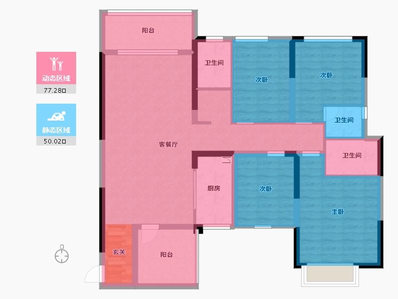 广西壮族自治区-桂林市-溪岸枫景-113.43-户型库-动静分区