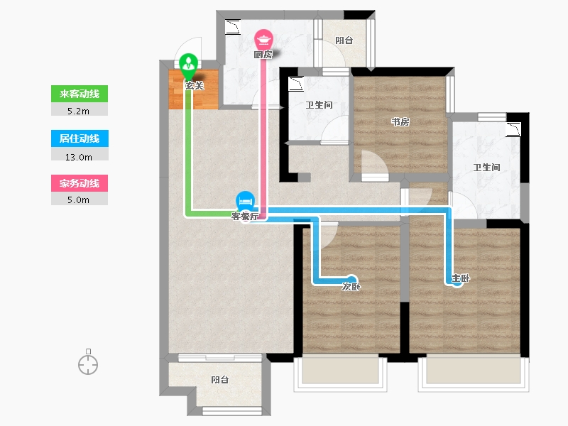 四川省-成都市-朗基香颂天府-79.81-户型库-动静线