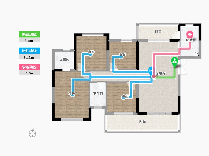 四川省-内江市-邦泰天著-109.40-户型库-动静线