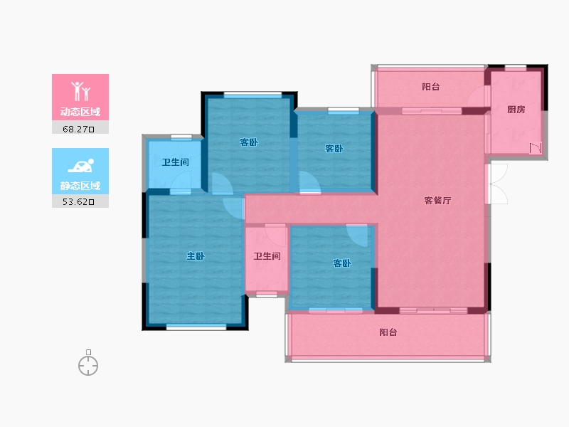 四川省-内江市-邦泰天著-109.40-户型库-动静分区