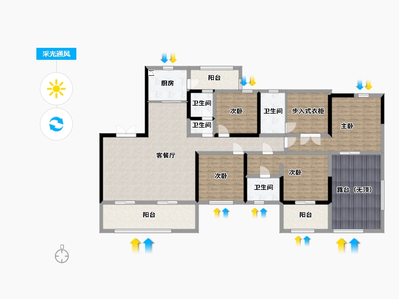 四川省-宜宾市-丽雅江宸-181.16-户型库-采光通风