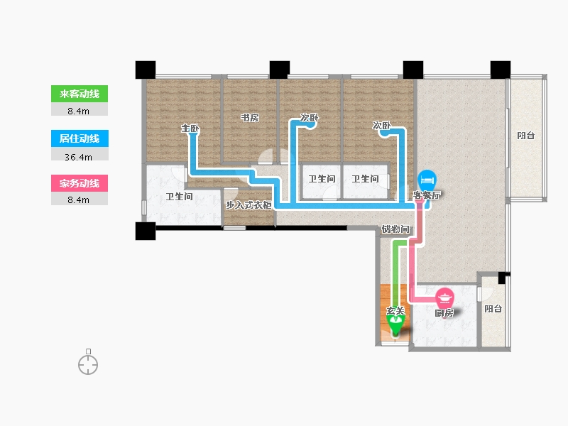 四川省-成都市-重庆来福士住宅-197.17-户型库-动静线