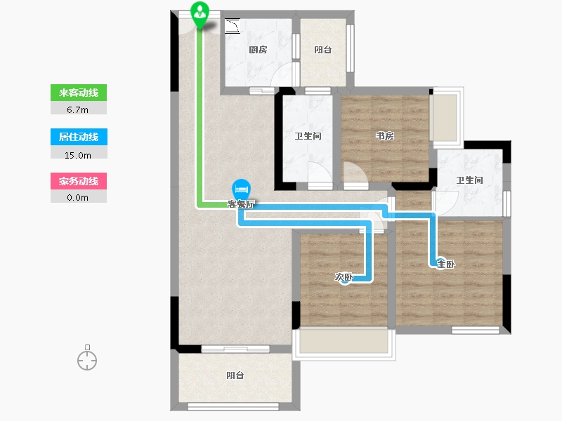 四川省-巴中市-汇金龙腾御锦通江府-84.95-户型库-动静线