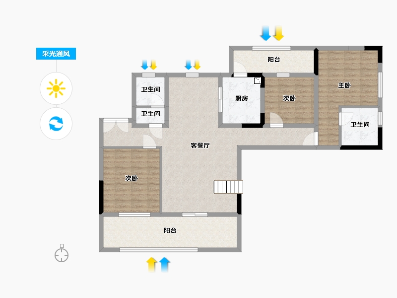 四川省-宜宾市-丽雅江宸-115.53-户型库-采光通风