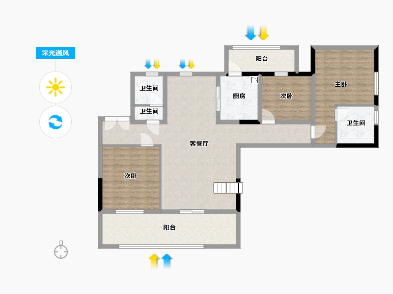 四川省-宜宾市-丽雅江宸-115.03-户型库-采光通风