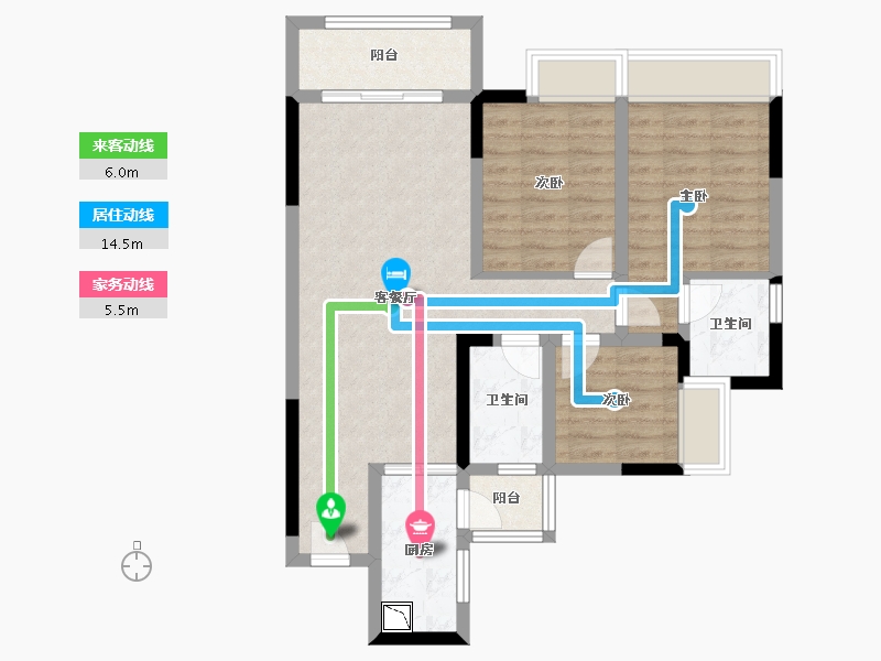 四川省-绵阳市-润森金座-79.30-户型库-动静线