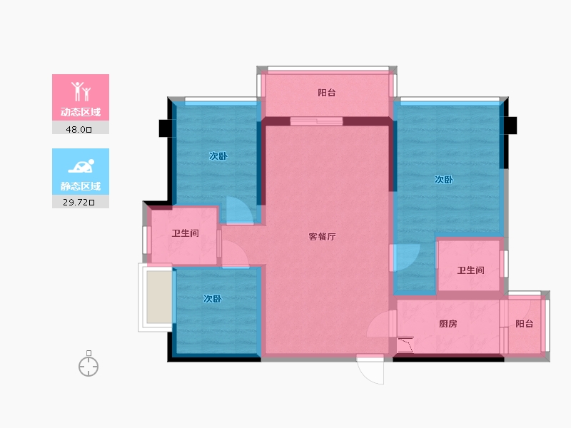 四川省-巴中市-一品凤凰城-67.85-户型库-动静分区