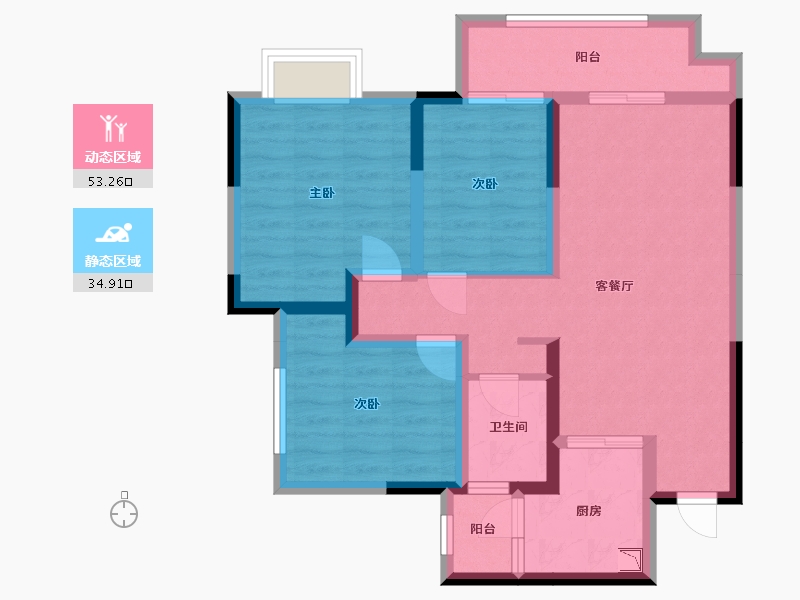 四川省-宜宾市-华润公园九里-77.28-户型库-动静分区