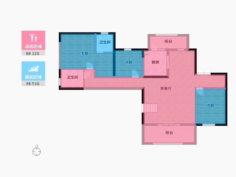 四川省-宜宾市-丽雅江宸-121.32-户型库-动静分区