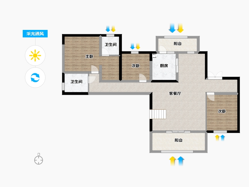 四川省-宜宾市-丽雅江宸-121.32-户型库-采光通风