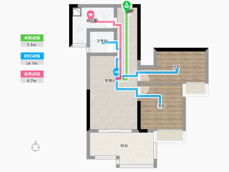 四川省-绵阳市-润森金座-65.28-户型库-动静线