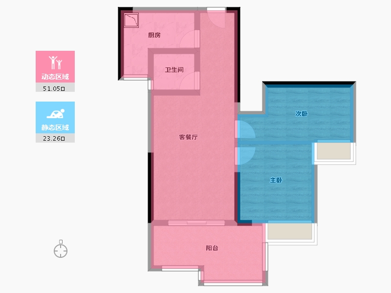 四川省-绵阳市-润森金座-65.28-户型库-动静分区