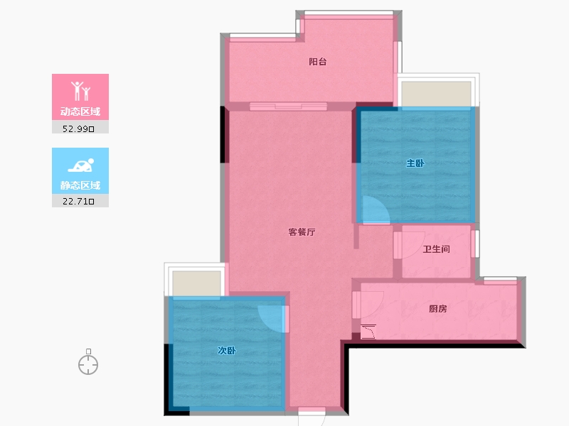 四川省-绵阳市-润森金座-67.07-户型库-动静分区