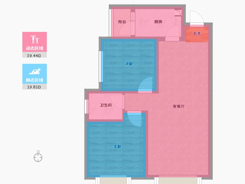 四川省-成都市-金恒德时代金悦-51.65-户型库-动静分区