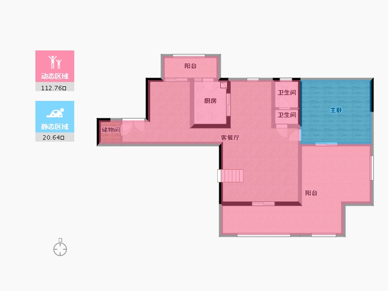 四川省-宜宾市-丽雅江宸-119.89-户型库-动静分区