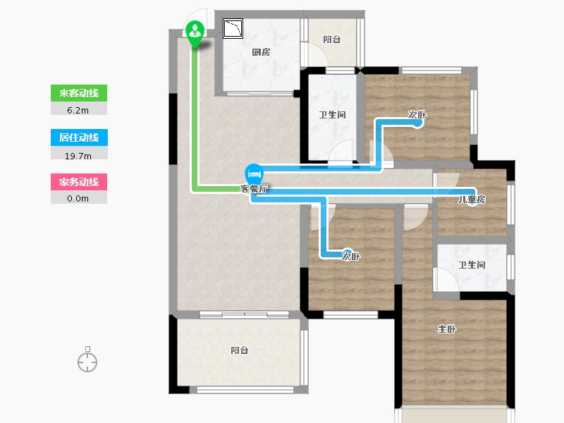 四川省-绵阳市-长虹天樾三期-98.80-户型库-动静线