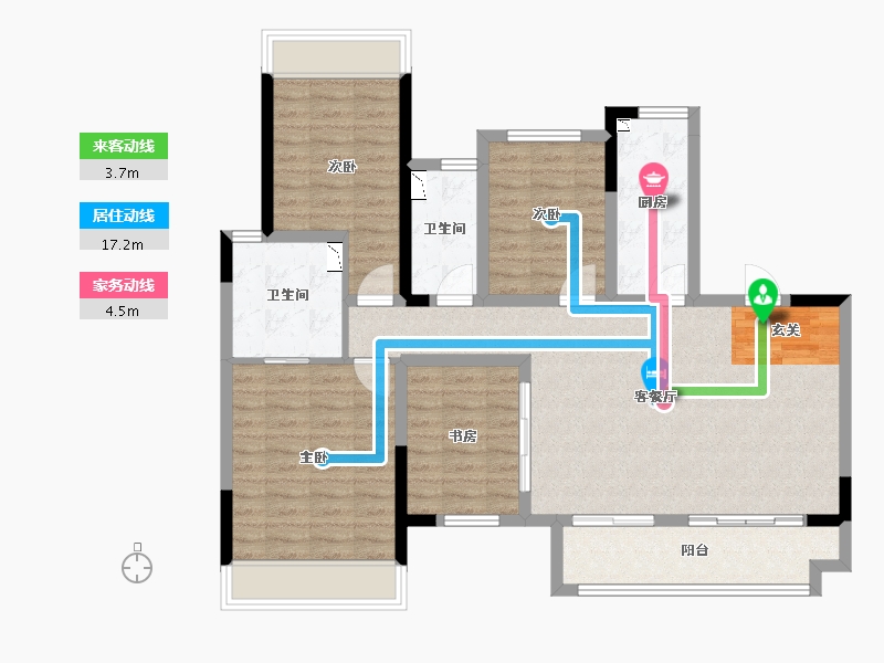 四川省-成都市-朗基香颂天府-103.41-户型库-动静线