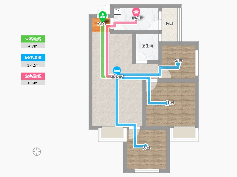 四川省-成都市-金恒德时代金悦-58.74-户型库-动静线