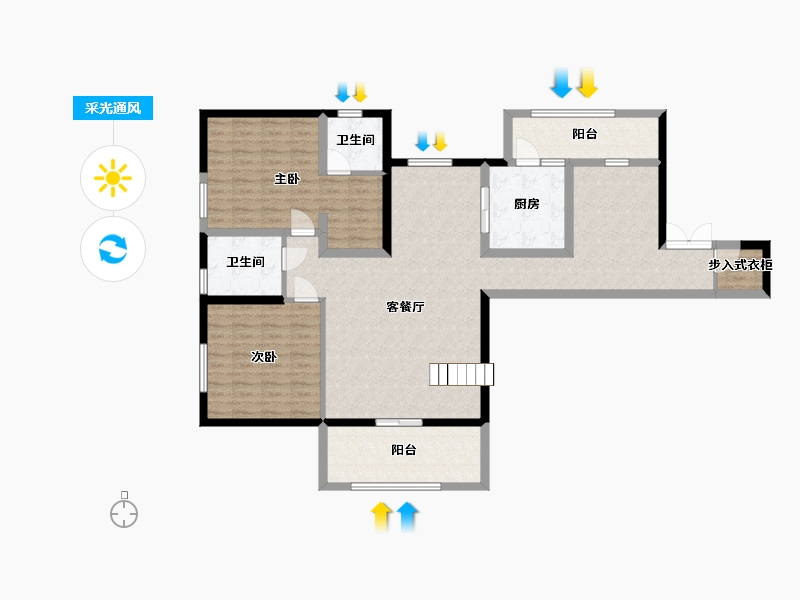 四川省-宜宾市-丽雅江宸-122.51-户型库-采光通风