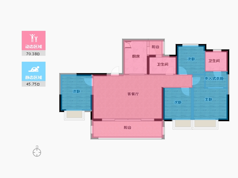 四川省-成都市-同森锦逸-104.00-户型库-动静分区