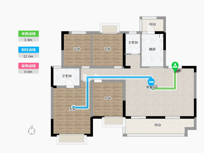 四川省-成都市-人居樾江峰荟-119.47-户型库-动静线