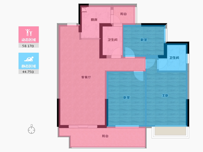 四川省-成都市-置信丽都府-91.99-户型库-动静分区