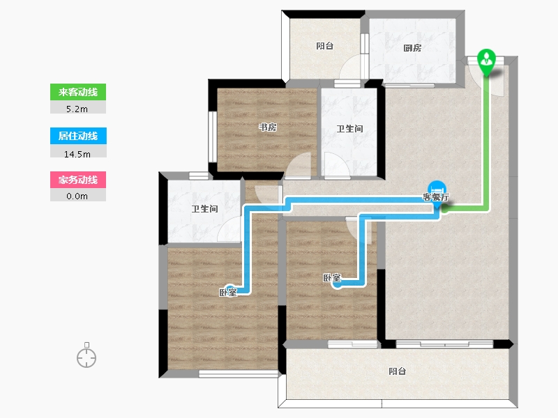 四川省-成都市-中德英伦世邦-96.49-户型库-动静线