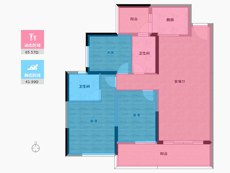 四川省-成都市-中德英伦世邦-96.49-户型库-动静分区