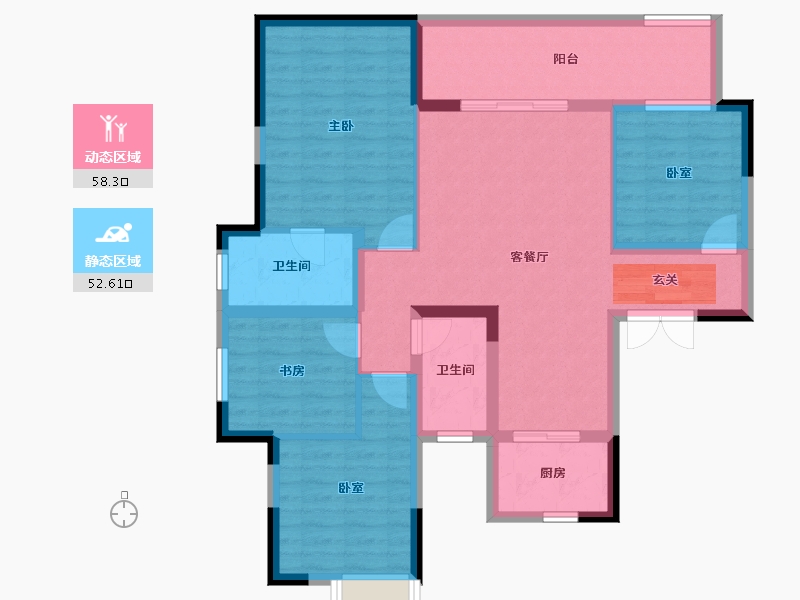 四川省-成都市-置信丽都府-98.90-户型库-动静分区