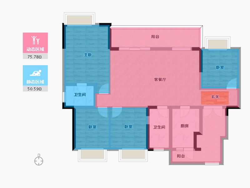 四川省-成都市-置信丽都府-112.16-户型库-动静分区