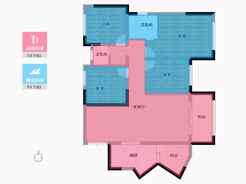 四川省-成都市-滨江翡翠城-97.38-户型库-动静分区