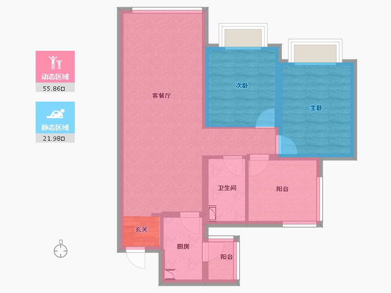 四川省-成都市-城投中南智在云辰-68.58-户型库-动静分区