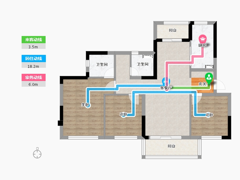 四川省-成都市-东原花样年印未来-82.92-户型库-动静线